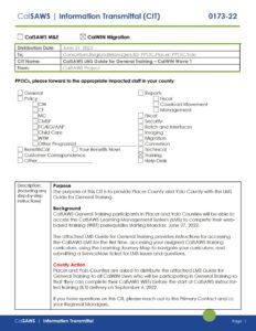 CIT 0173-22 CalSAWS LMS Guide for General Training – CalWIN Wave 1 (1 ...