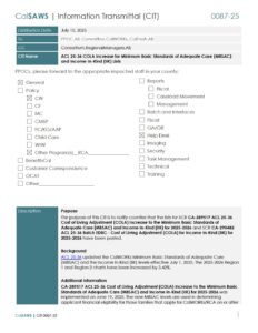 CIT 0087-25 ACL 25-36 COLA Increase for Minimum Basic Standards of ...